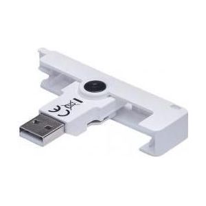 Identiv uTrust SmartFold SCR3500 C (USB-C), Geheugenkaartlezer, Wit