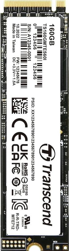 Transcend - MTE560I - SSD - 160GB - M.2 PCIe NVMe 4.0