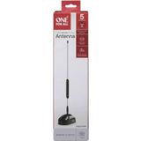 One For All SV 9311-5G - Passieve DVB-T/T2 Staafantenne - Binnen - Zwart