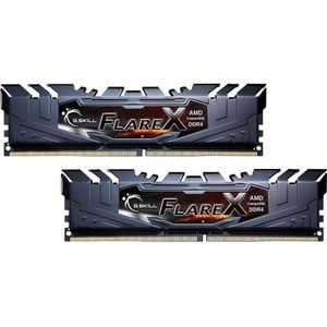 G.Skill Flare X (voor AMD) F4-3200C16D-16GFX Geheugenmodule 16 GB DDR4 3200 MHz (2 x 8GB, 3200 MHz, DDR4 RAM, DIMM 288 pin), RAM, Zwart