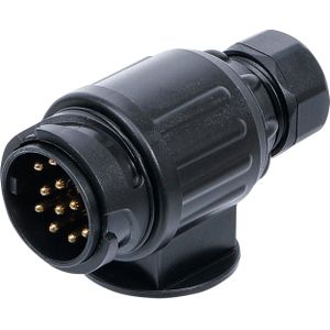 BGS - Aanhangerstekker - Zwart - Geschroefde Kabelaansluitingen