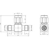 Delock - SMA Buchse - SMA Stecker - SMA Buchse T-Stück