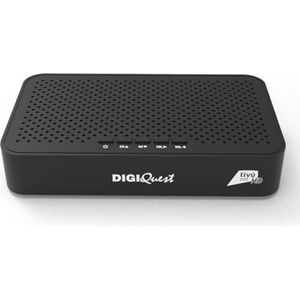 Digiquest Tivùsat Maximo Combo Receiver mit DVB-S2 und DVB-T2, Aufnahmefunktion und DAZN-Kanälen (DVB-S2, DVB-T2), TV-ontvanger