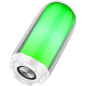 Hoco - Wireless Speaker Pulsating (HC8) - with LED Light, Bluetooth 5.0, 10W - White (4 h), Bluetooth luidspreker, Wit