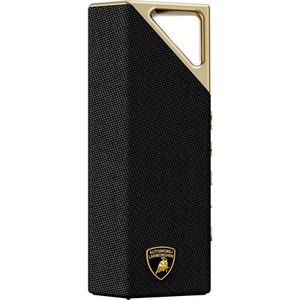 Bugani Brief Bluetooth-Lautsprecher black+gold (10 h, Oplaadbare batterij), Bluetooth luidspreker, Zwart, Goud