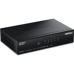 Trendnet 5-Port 2.5G Switch (5 ports), Netwerkschakelaar, Zwart