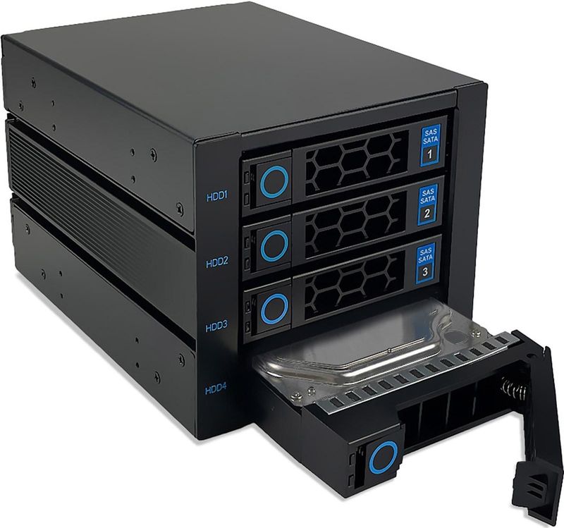 Fantec WR-C3141-12G Backplane - Zwart - Voor 4x 3,5/2,5 HDD/SSD