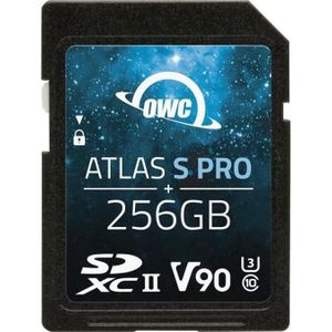 OWC Atlas S Pro V90 (256 GB, SDXC, U3, UHS-II), Geheugenkaart, Zwart