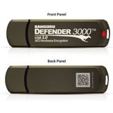 Kanguru - Defender 3000 - USB-Stick - Zwart - 256 GB - Hardware Encrypted - USB 3.0 - FIPS 140-2 Level 3