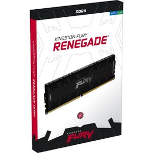 Kingston FURY Renegade (1 x 8GB, 4000 MHz, DDR4 RAM, DIMM 288 pin), RAM, Zwart