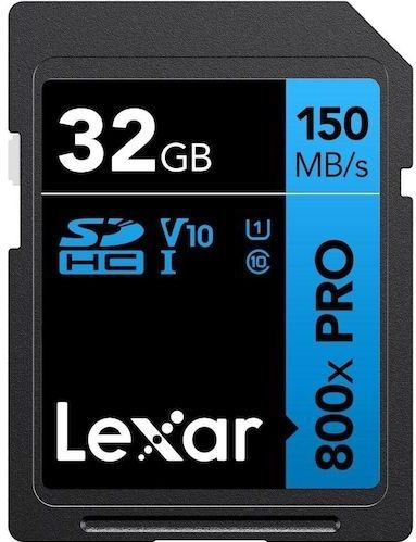 Lexar SDHC 32GB 800x Pro 150MB/s UHS-I V10