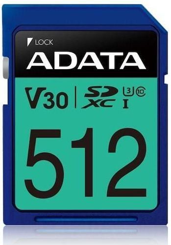 Adata - Premier Pro - Geheugenkaart - Blauw - 512 GB - SDXC UHS-I U3