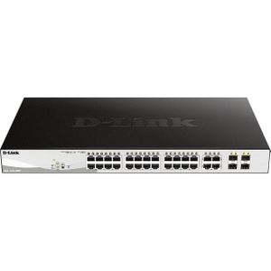 D-Link DGS-1210 (28 ports), Netwerkschakelaar, Zwart