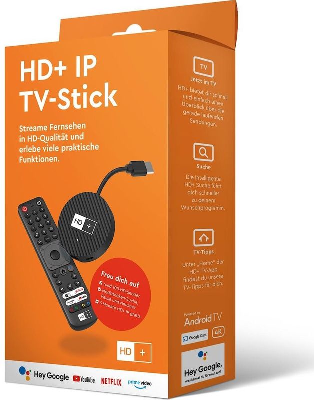 HD Plus IP TV-stick - Met Afstandsbediening - Plug-and-Play