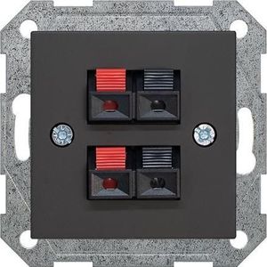 Liregus IGL-4-01.R/ON59 2-WEG AUDIO CONTACTDOOS, PA-luidsprekers, Zwart