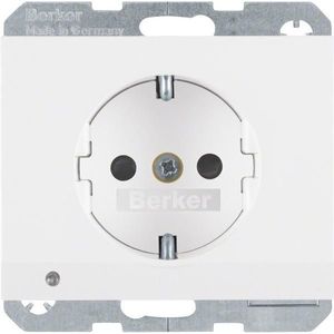 Berker, Stopcontacten, GmbH & Co. KG SCHUKO wandcontactdoos pows/gl LED-oriëntatieverlichting 41097009