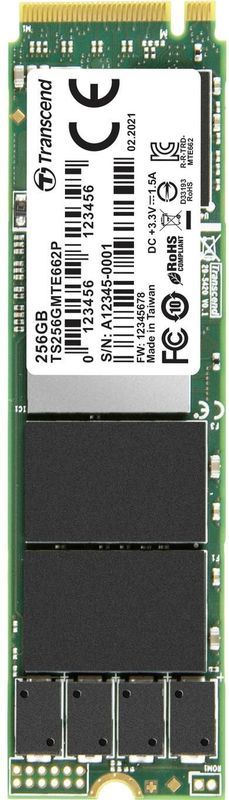 Transcend MTE662P - 256 GB - Interne M.2 PCIe NVMe SSD - 2280 - PCIe NVMe 3.0 x4