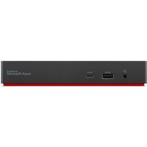 Lenovo notebook dock/poort replicator (USB-C, 12 Havens), Docking station + USB-hub, Zwart