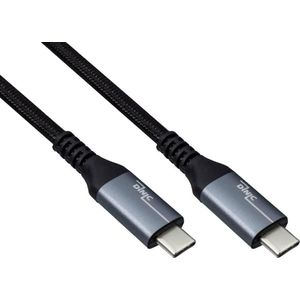 Dinic USB 3.2 HQ Kabel Typ C-C Stecker, schwarz, 0,50m, unterstützt 100W (20V/5A) Aufladung, 20 GBit/s,..., USB-kabel