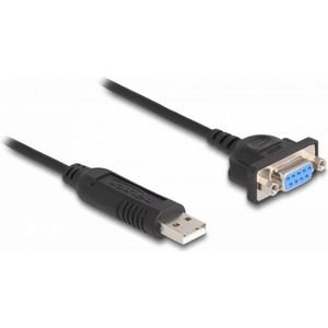 Delock USB 2.0 naar seriële RS-232 adapter met Compact Serial (0.50 m), Interfacekabel