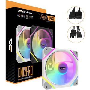 Darkflash Tech Ventilador Darkflash Dm12 Pro Blanco, PC ventilator, Wit
