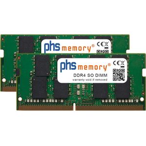 PHS-memory 32GB (2x16GB) Kit RAM-geheugen voor Dell Precision 5510 DDR4 SO DIMM 2133MHz (Precisie 5510, 2 x 16GB), RAM Modelspecifiek