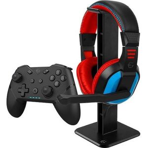 Egogear EssentialPack Hoofdtelefoon + Voet + Schakelaar voor Controller (PS3, PC, Switch OLED), Controller, Blauw, Zwart, Rood