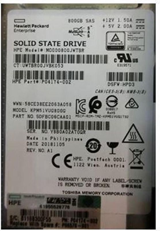 HPE - 1.6TB SAS - Solid State Drive - 2.5 inch - 12 Gbit/s