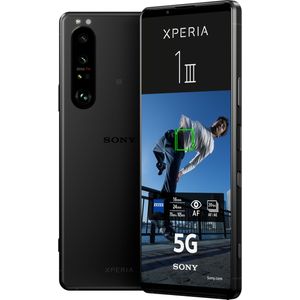 Sony Xperia 1 III (256 GB, Black, 6.50"", Hybride dubbele SIM, 12 Mpx, 5G), Smartphone, Zwart