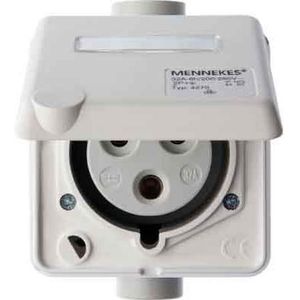 Berker, Stopcontacten, BER 578601 CEE wandcontactdoos 3-polig inbouw 32 A met klapdeksel Aansluitsystemen pola