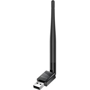 Yesido WiFi4 Draadloze USB-A Adapter met Externe Antenne 150Mbps (USB), Netwerkadapter, Zwart