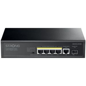 Strong Switch 4 Porte Gigabit POE (SW5011POE+) (6 ports), Netwerkschakelaar, Grijs