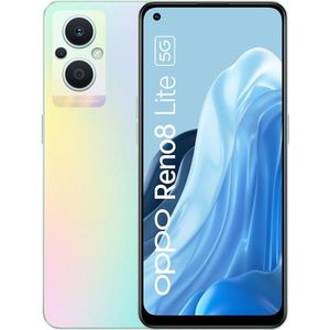 OPPO Reno 8 Lite (128 GB, Regenboog Spectrum, 6.43", Dubbele SIM, 5G), Smartphone, Veelkleurig