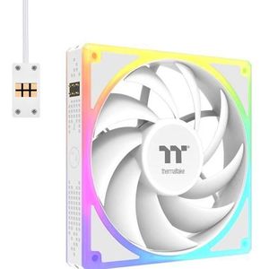 Thermaltake TOUGHFAN EX 140 ARGB Sync White 3Pack (140 mm, 3 x), PC ventilator, Zwart