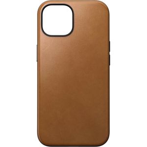 Nomad Back Cover Modern Leer iPhone 15 Rust Bruin (iPhone 15), Smartphonehoes, Bruin