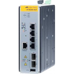 Allied Telesis AT-IE200-6GT Managed L2 Gigabit Ethernet (10/100/1000) Zwart