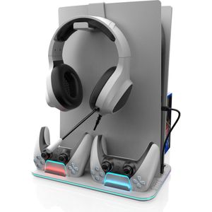 Freaks and Geeks FREAKS PS5 Base Ricarica e Supporto Multifunzione Cooling (PS5), Accessoires voor spelcomputers