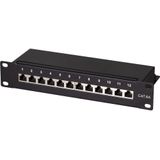 LogiLink - NP0052B - Patchpaneel - Zwart - 10 inch - 12 poorten