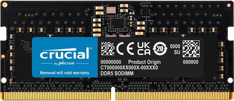 Crucial - 8GB DDR5-4800 - SODIMM - 1 x 8GB - CL40 - RAM Geheugen