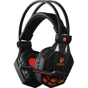 Lioncast HP 585 C Oranje (HP 585 C) (Bedraad), Gaming headset, Zwart, Oranje