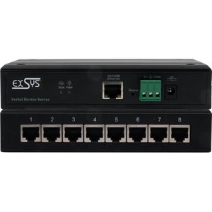Exsys - EX-61008 - Seriële Apparaatserver - 8x RS232/422/485 - Netwerkapparatuur
