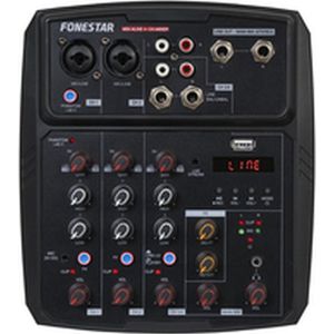 Fonestar MIX-4LIVE (Clubmixer), Mengtafel, Zwart