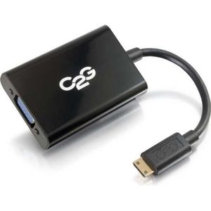 C2G HDMI Mini naar VGA en Audio Adapter Converter Dongle (0.20 m, VGA, HDMI), Videokabel