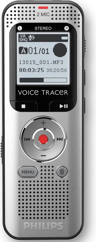 Philips Voice Tracer DVT2015 dictaphone Intern geheugen & flash-kaart Zilver