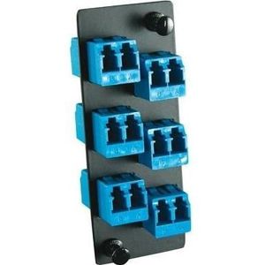 Molex LC Duplex 12 Vezel adapterplaat, Singlemode OS2, Server accessoires, Zwart, Blauw