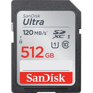 SanDisk - Ultra - SDXC-kaart - 512 GB - Tot 120 MB/s - UHS-I Klasse 10 U1