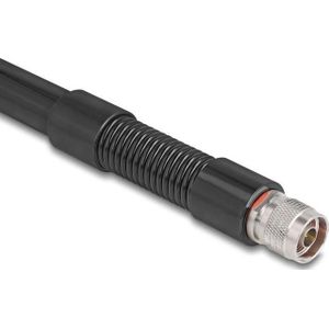 Delock WiFi 5,8 GHz Antenne N Stecker 7 dBi omnidirektional mit Stahlfeder schwarz outdoor (WiFi), Netwerkantenne