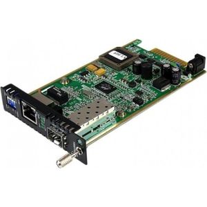 StarTech Gigabit Ethernet glasvezel / glasvezel media converter kaartmodule met SFP slot, Netwerkkaarten, Zwart