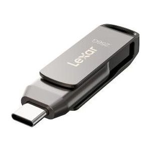 Lexar MEMORY DRIVE FLASH USB3.1 256G/D400 LJDD400256G-BNQNG (256 GB, USB 3.2), USB-stick, Grijs