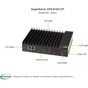 Supermicro 3,5IN IOT BARE I7-1185GRE 84W (Intel Core i7-1185GRE), Barebone